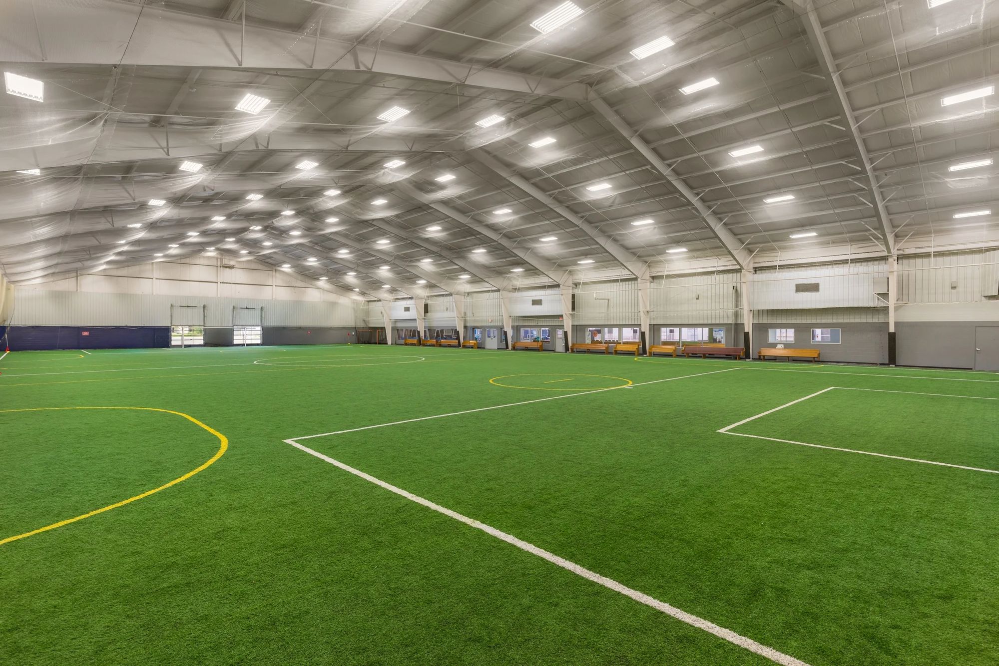 The indoor turf field at MSA Woodland